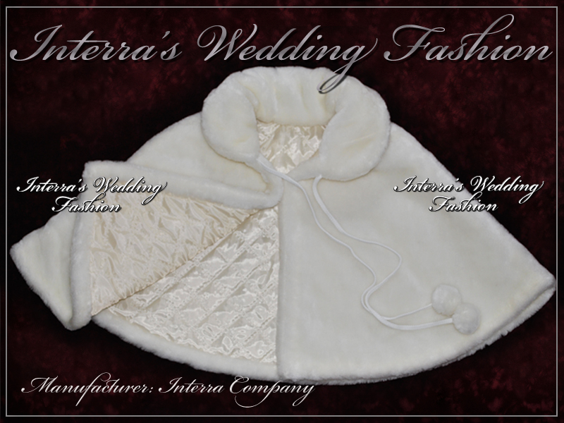 Winter bridal fur cape from manufacturer