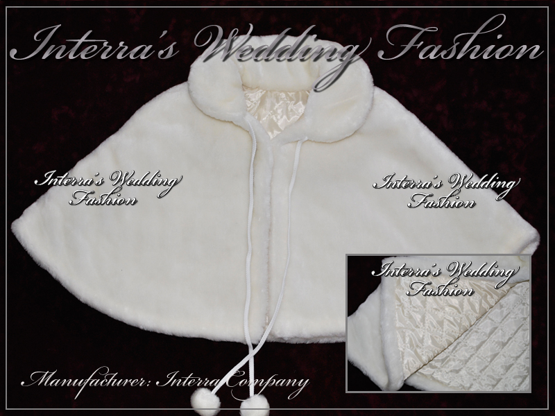 Winter wedding fur cape from manufacturer