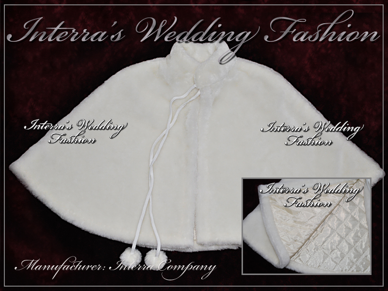Winter bridal fur mantle