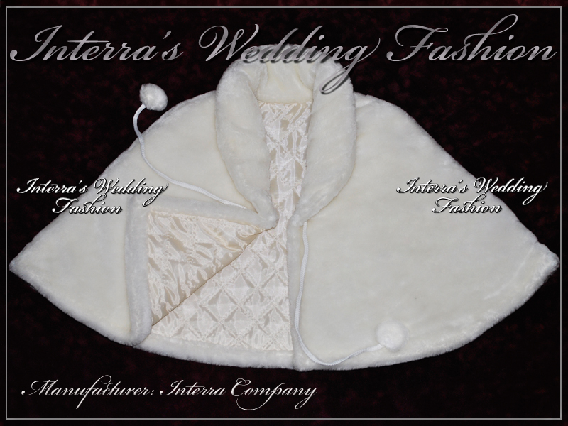 Bridal wedding fur cape from manufacturer