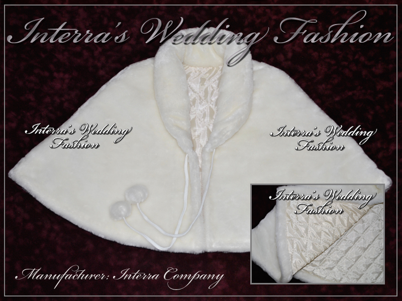 Winter wedding fur cape from manufacturer