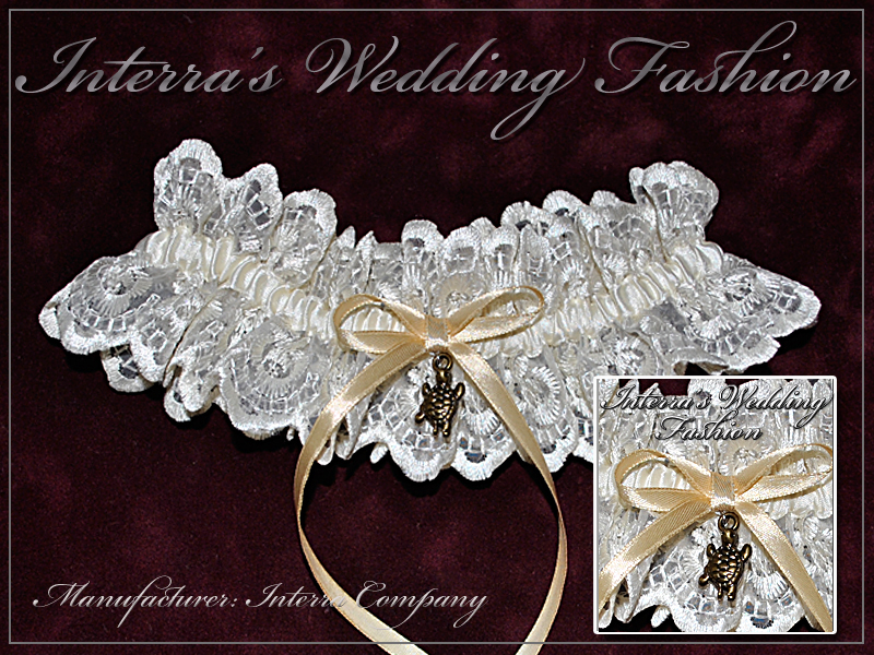 Wedding bridal garters with pendant from manufacturer