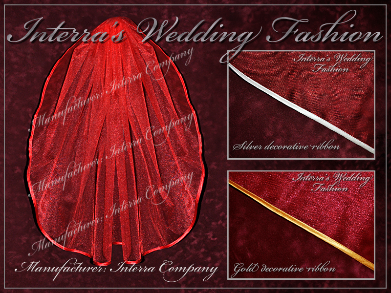 Red weding veils - accessories for bride