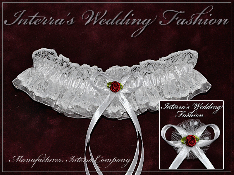 Wedding bridal garters with roses