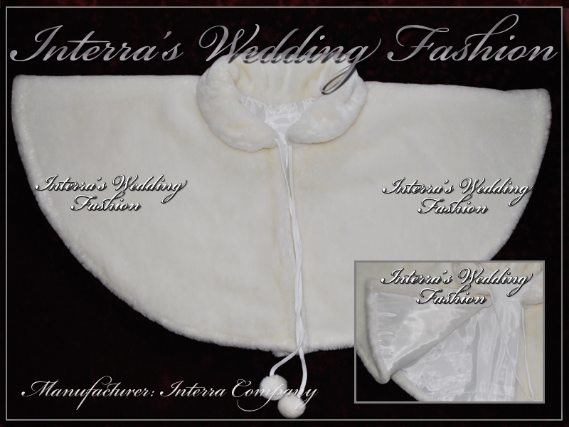 Winter bridal fur cape